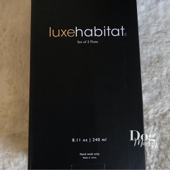 4 Luxe Habitat Yellow Gold Champagne Flute Wine Glass Box Set - Picture 4 of 7